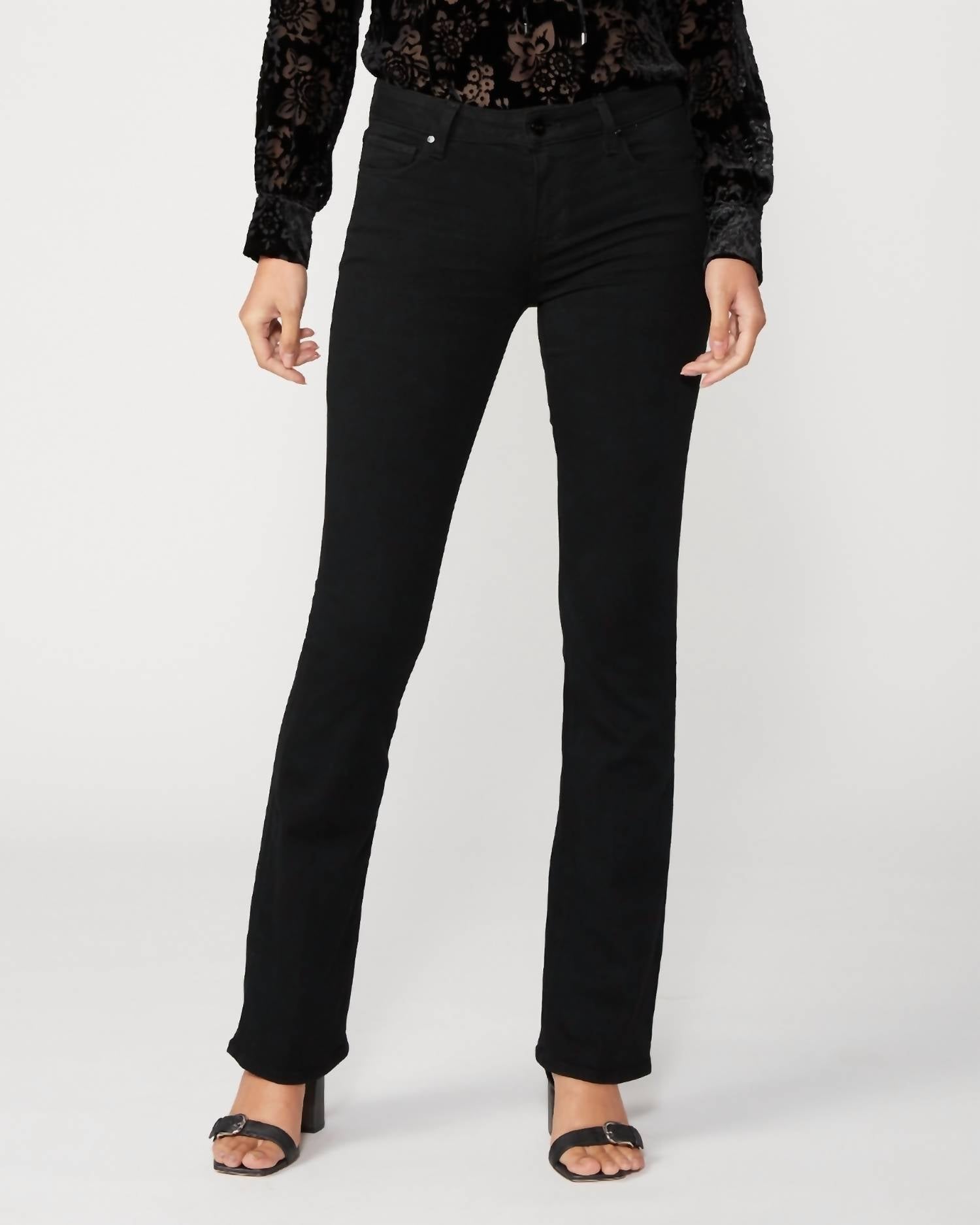 Paige High Rise Manhattan Boot 34.5″ Jean in black shadow - women's jeans
