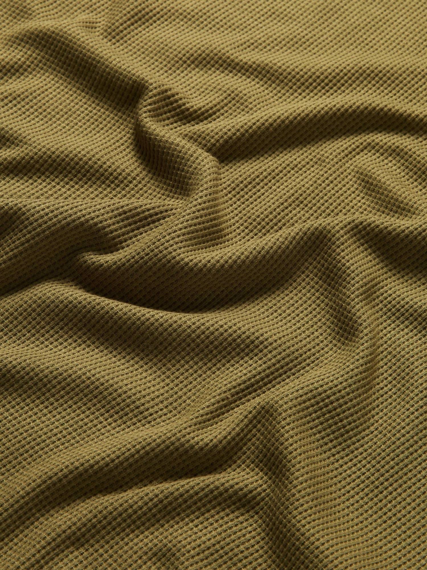 Duck Camp Men's Waffle Henley Long Sleeve Shirt in cordgrass - men's long sleeve top - alternate view