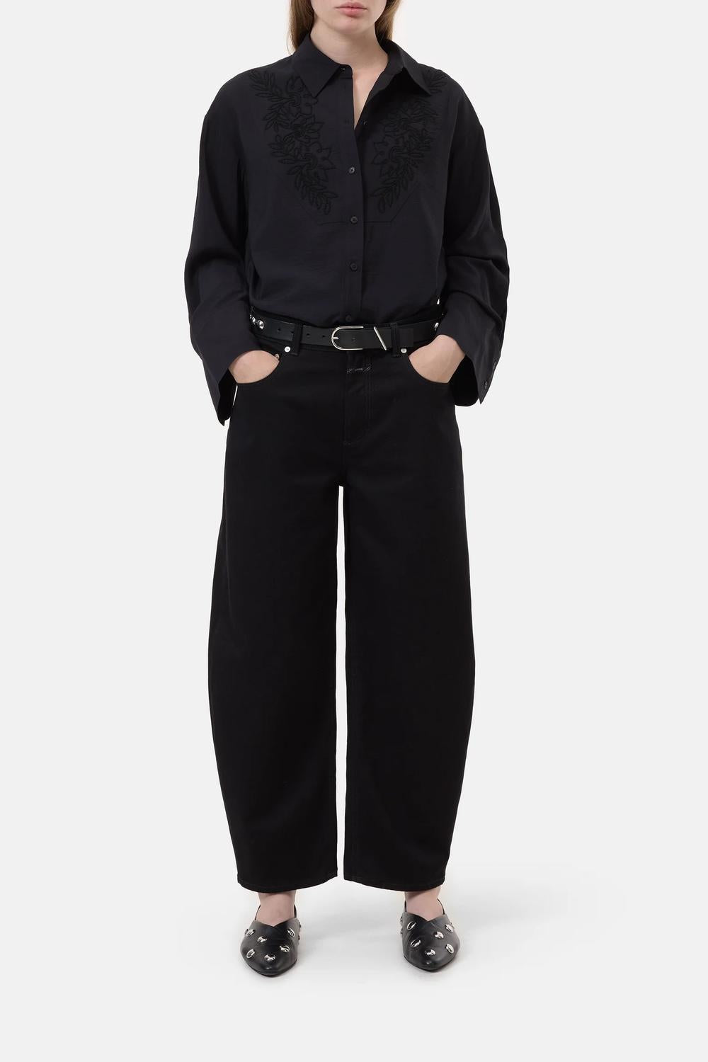 Closed - Flower Embroidered Shirt