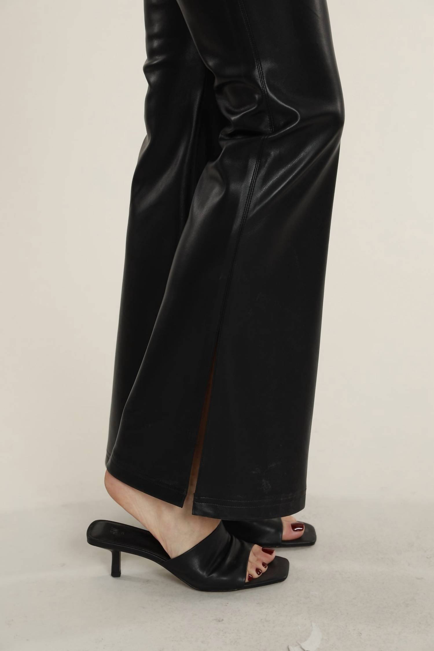 Dolce Cabo - Faux Leather Flare Pants