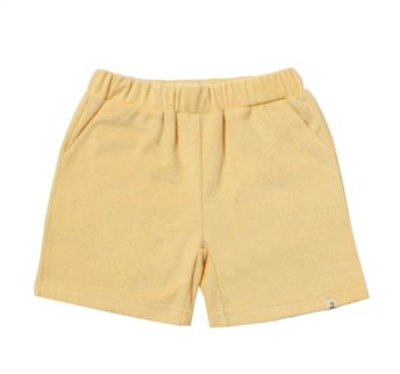 ME & HENRY Kid's Mawgan Terry Shorts in yellow - kids' shorts