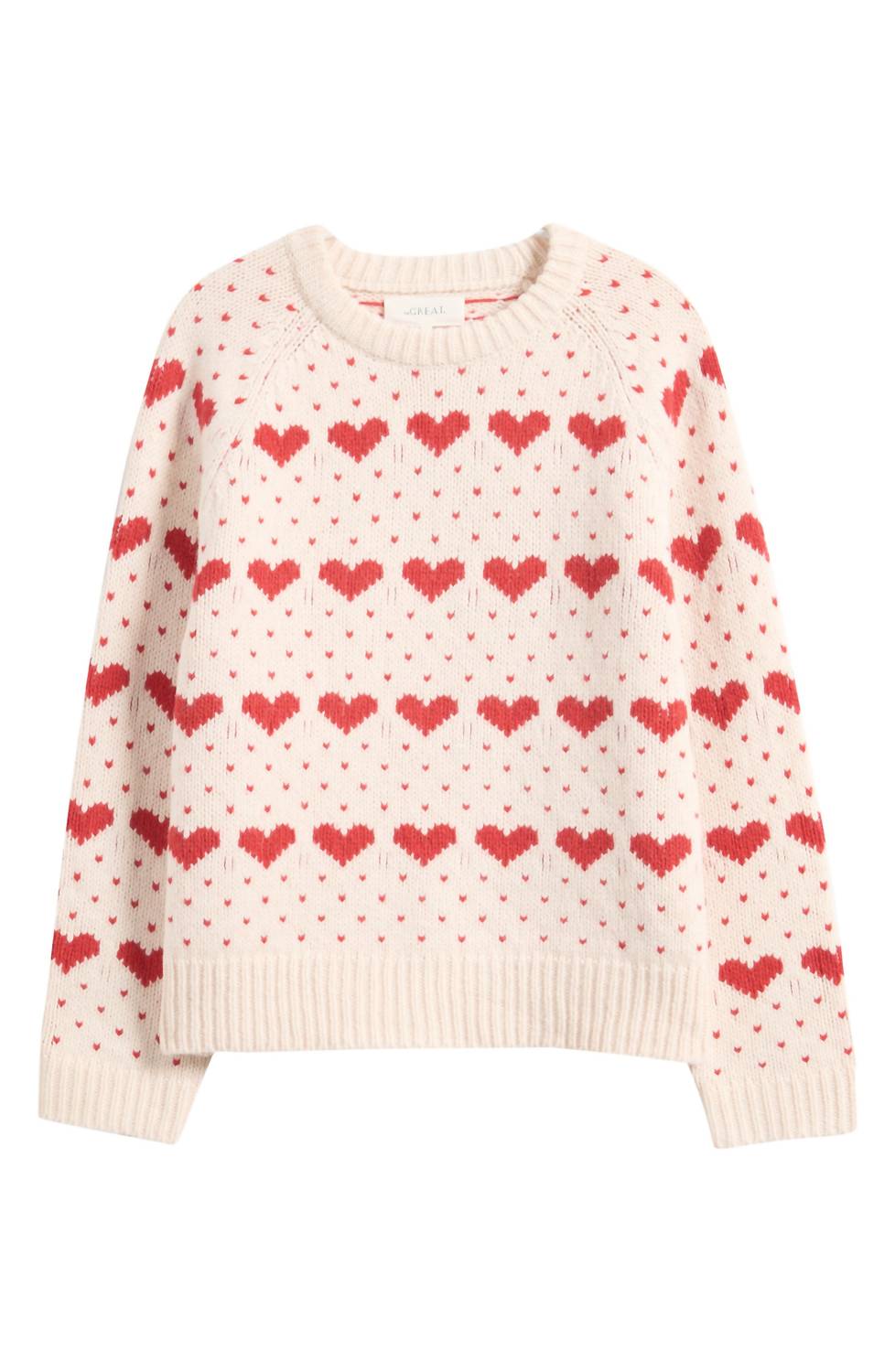 The Great. - Heart Crew Motif Sweater