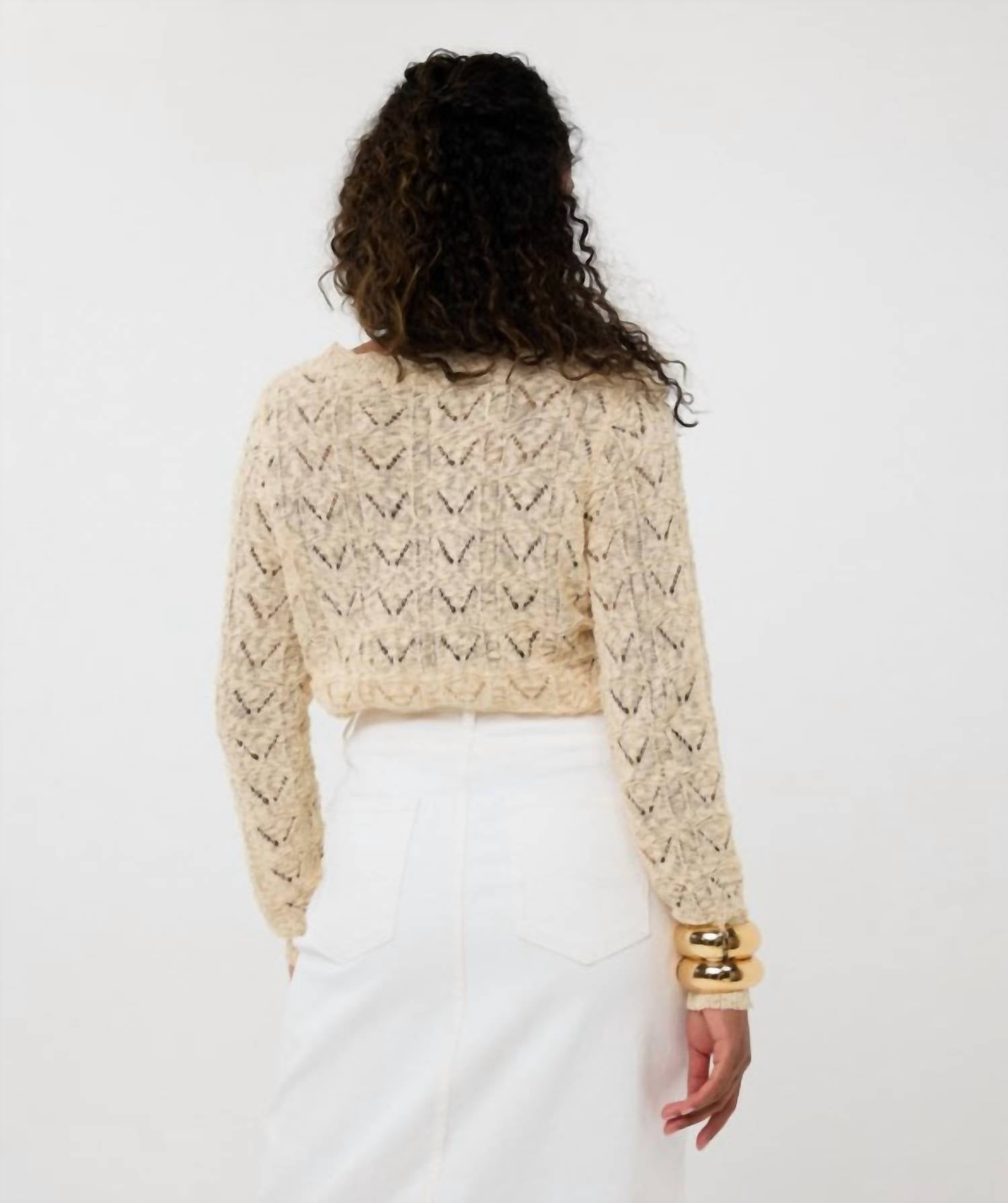 Esqualo - Women's Crochet Cardigan