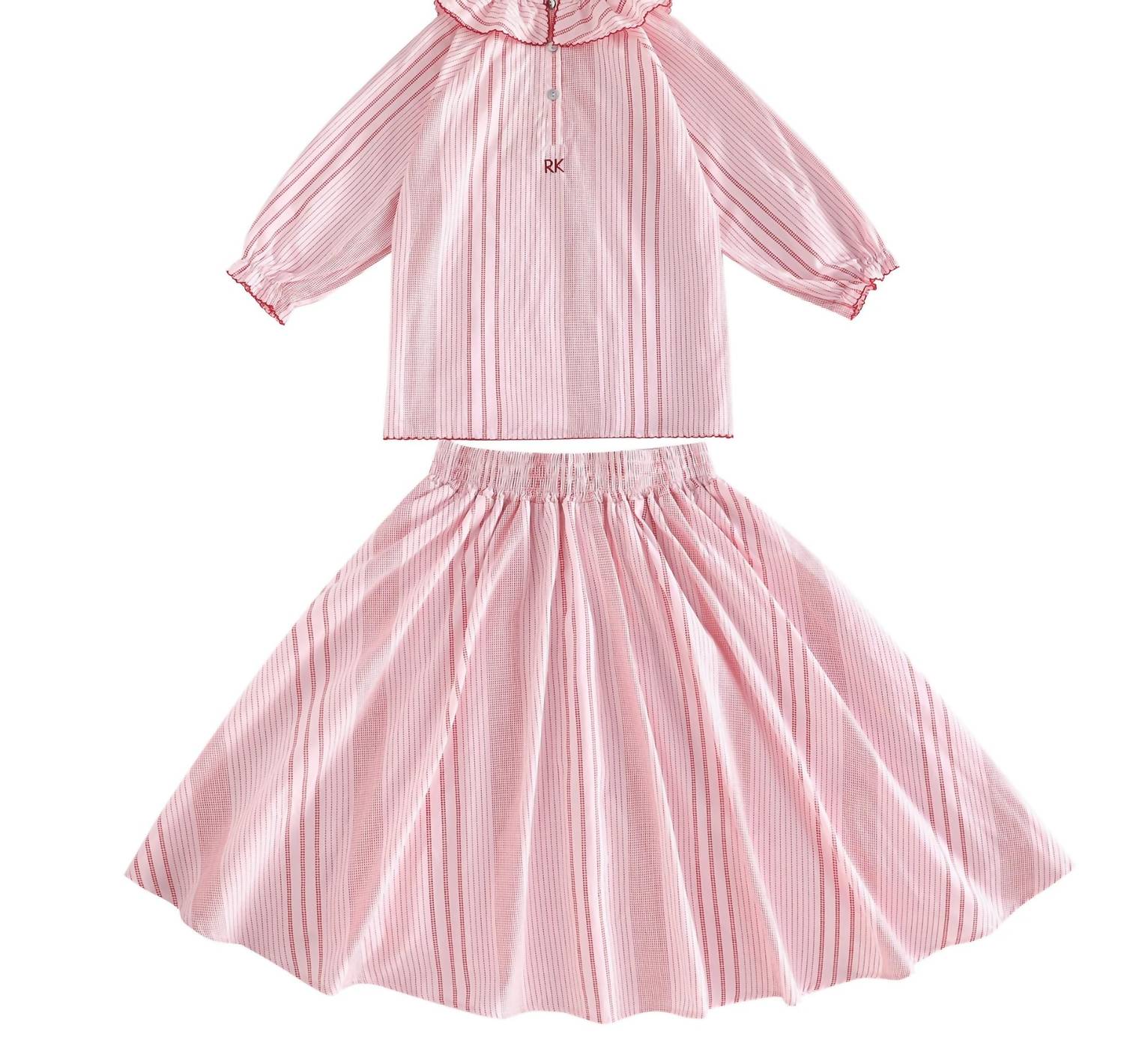 Retrokid - Girls Rosie Cotton Blouse & Skirt Set