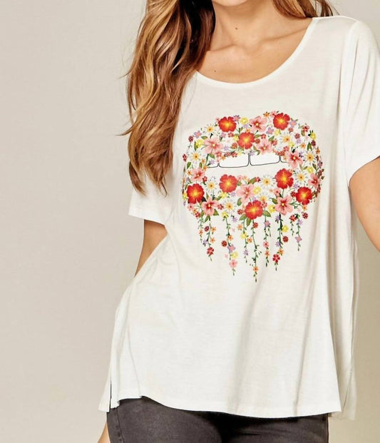 Floral Lips Tee