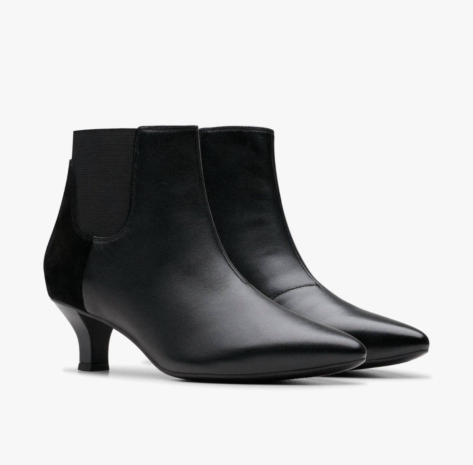Clarks Women's Kepley Erin Ankle Boots in black leather - women's shoe - view 4