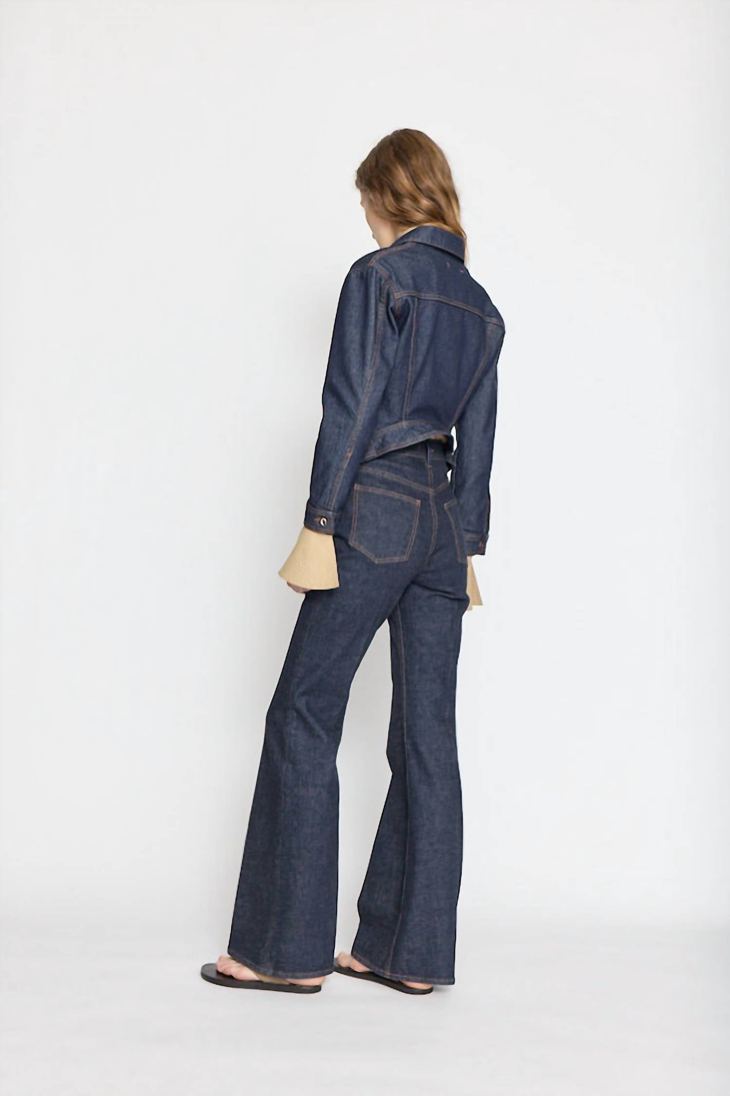 Ossou Hitch Denim Jacket in sable wash - women's jacket - alternate view