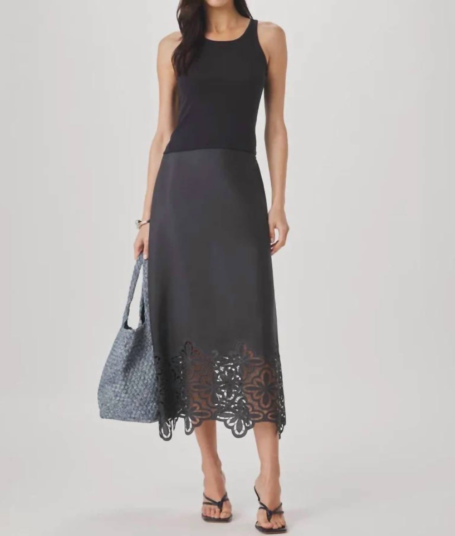 Splendid - Pia Pinwheel Eyelet Midi Skirt