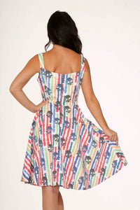 Orchid Bloom - Skulls Rainbow Swing Dress