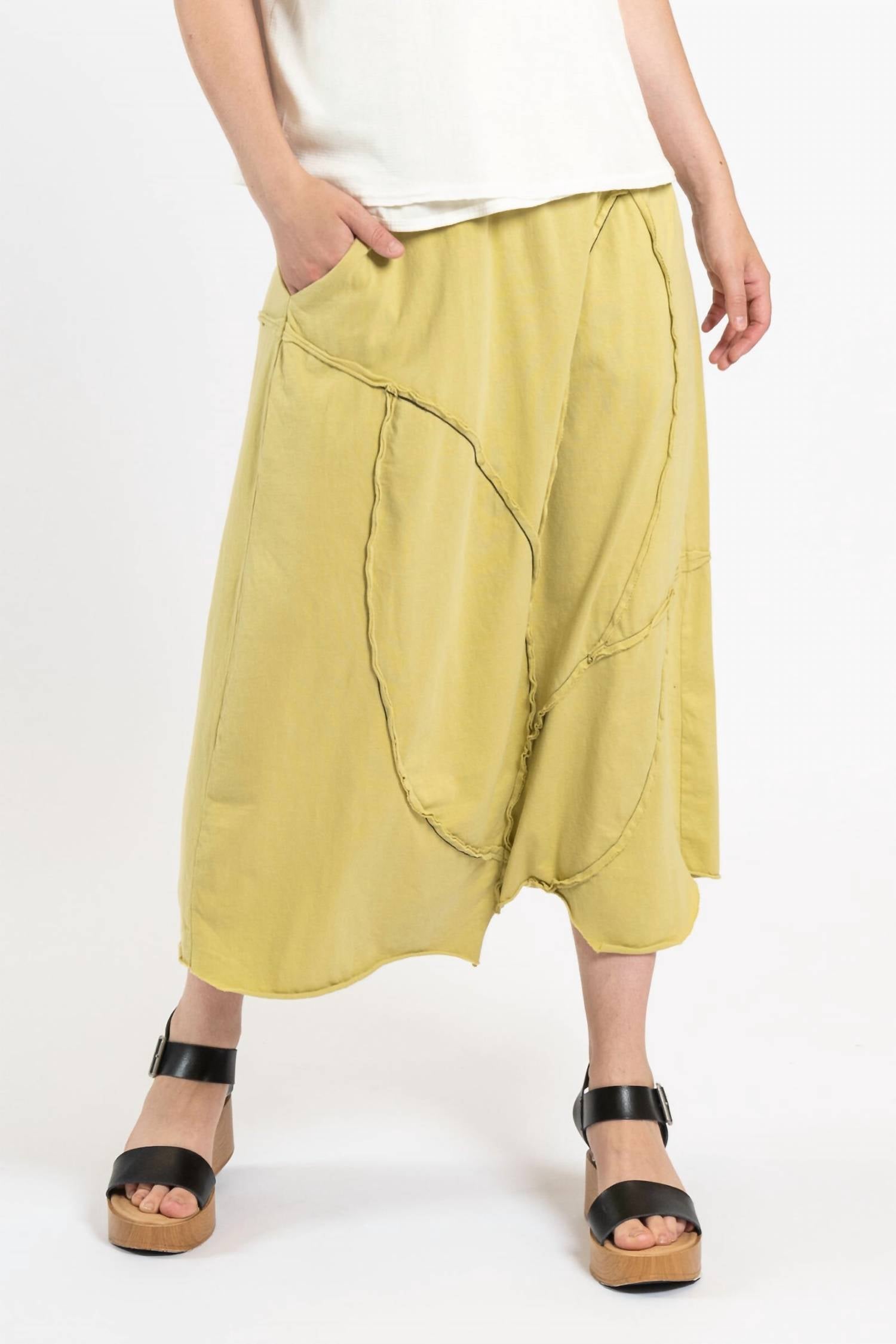 Cynthia Ashby Asymmetrical Skirt in gold - women's skirt