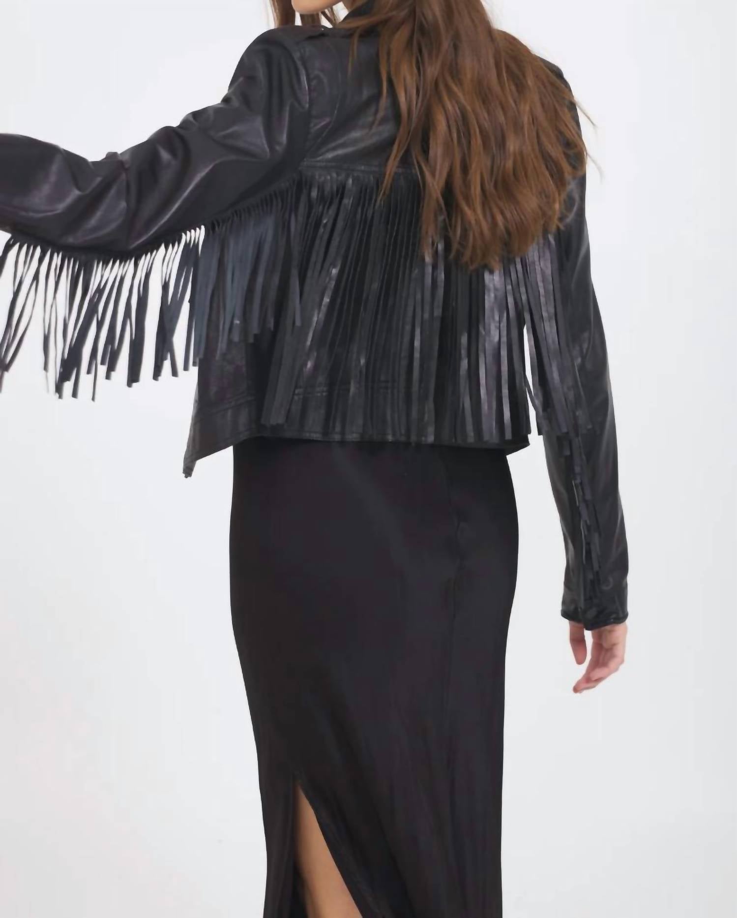 Jakett - Tina Fringe Leather Jacket