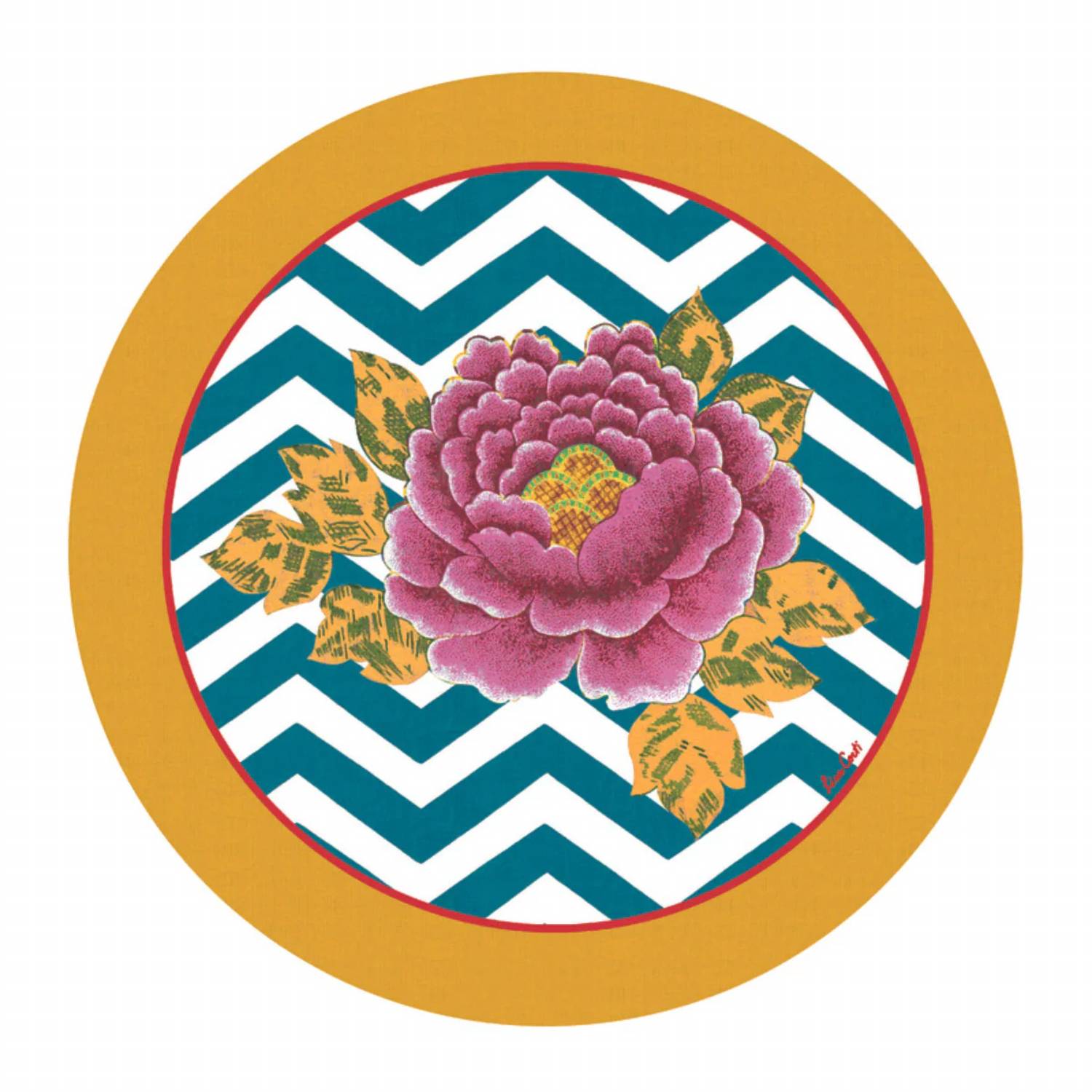 Lisa Corti - Masonite Glory Zig Zag Placemat, Set Of 2