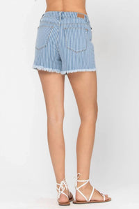 Judy Blue - Stripe Cut-Off Shorts
