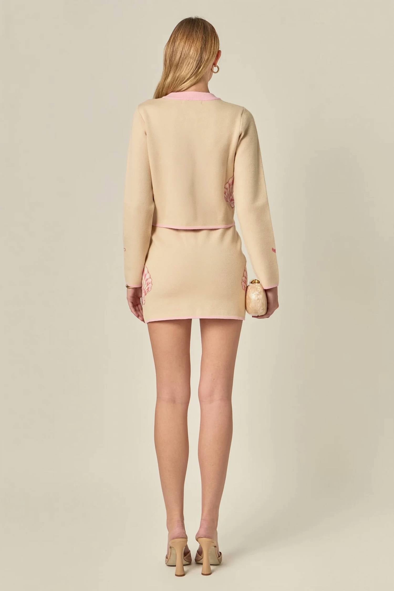 English Factory - Seashell Button Front Cardigan
