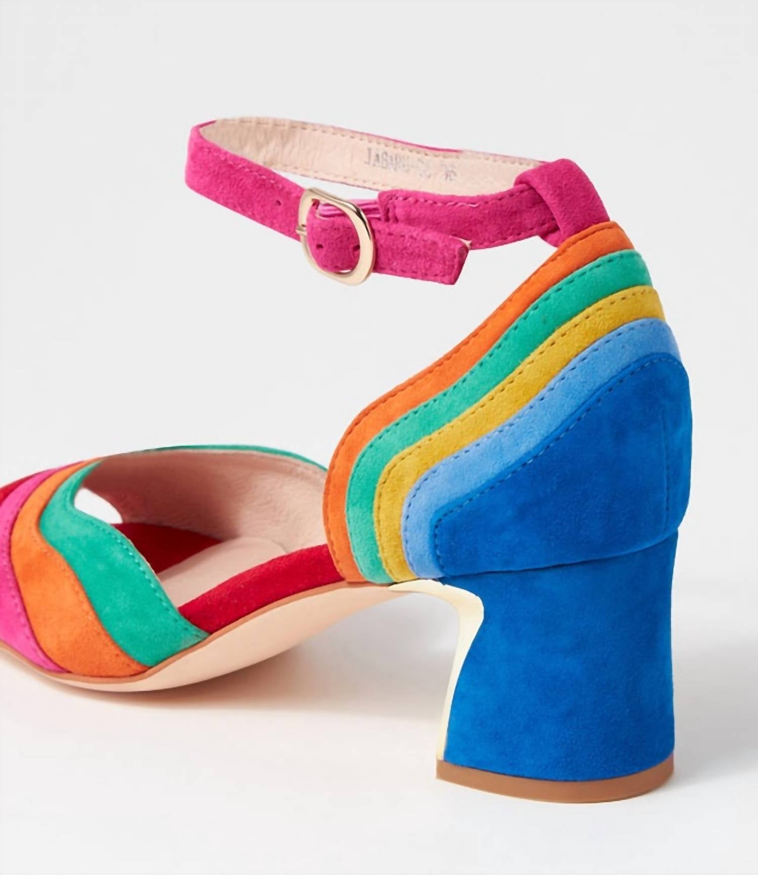 Django & Juliette Women's Jabaru Heeled Sandals in new bright multi - women's heels - view 4