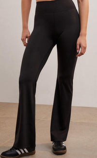 Z Supply Wear Me Out Flare Pants in black - women's pants - alternate view