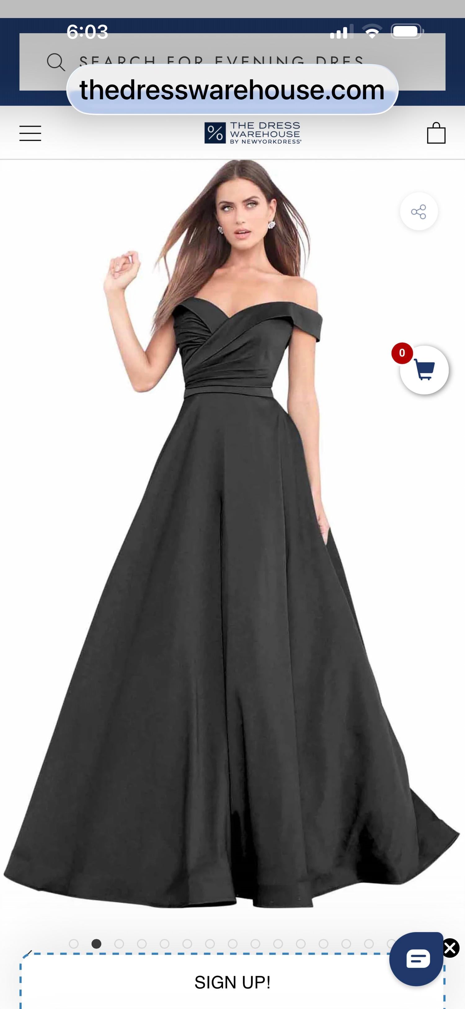 Jovani - Off the shoulder ball gown