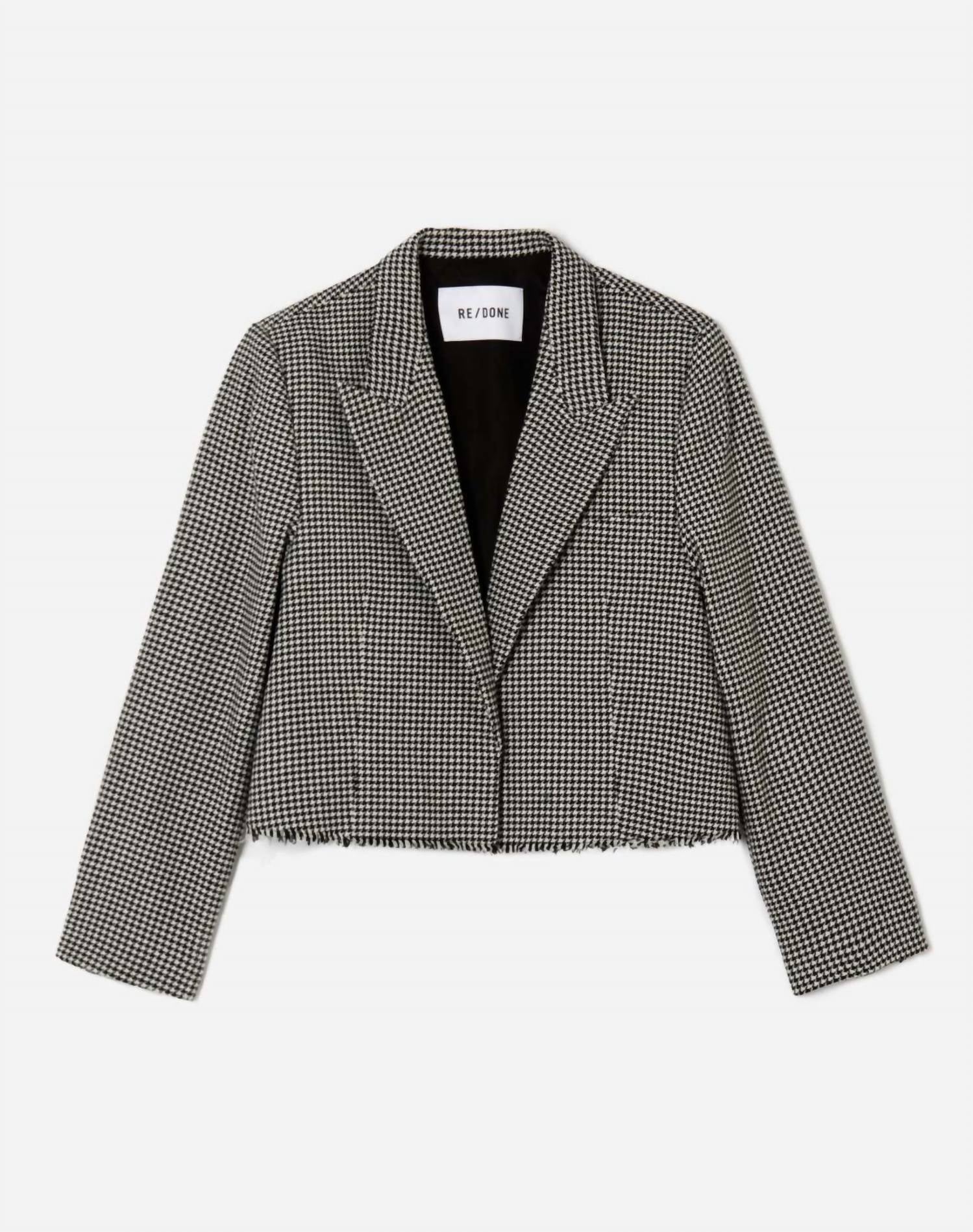 Re/Done - wool cutoff boyfriend blazer