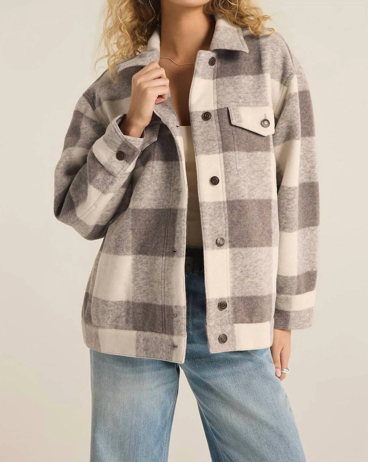 Z Supply - Preston Knit Plaid Jacket