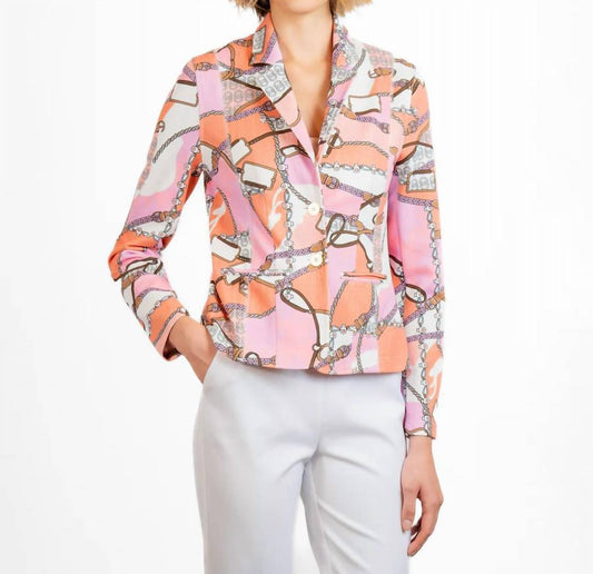 Bylyse - PRINTED KNIT PIQUE BLAZER