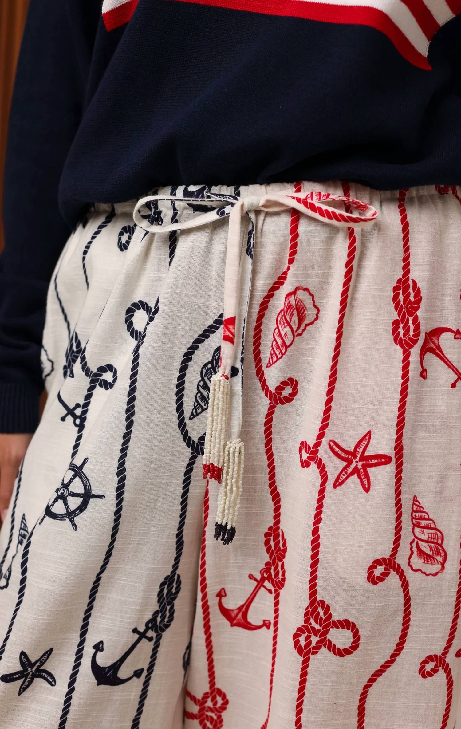 Shore - Beaded Beach Wide Leg Pants