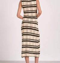 Elan - Striped Crochet Midi Dress