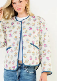 Thml - Floral Pattern Quilted Jacket