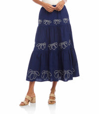 Karen Kane - Evi Embroidered Tiered Skirt