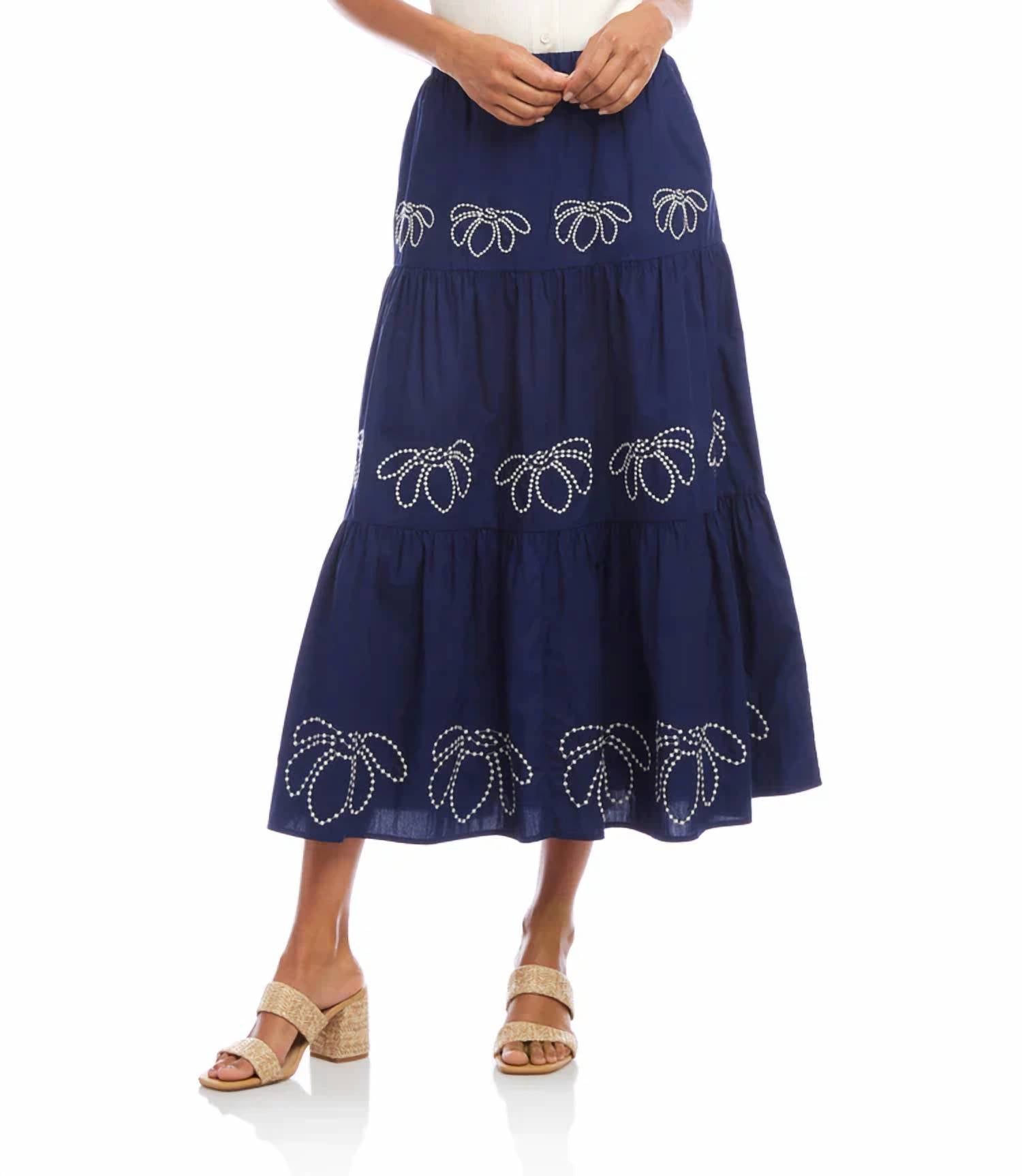 Karen Kane - Evi Embroidered Tiered Skirt
