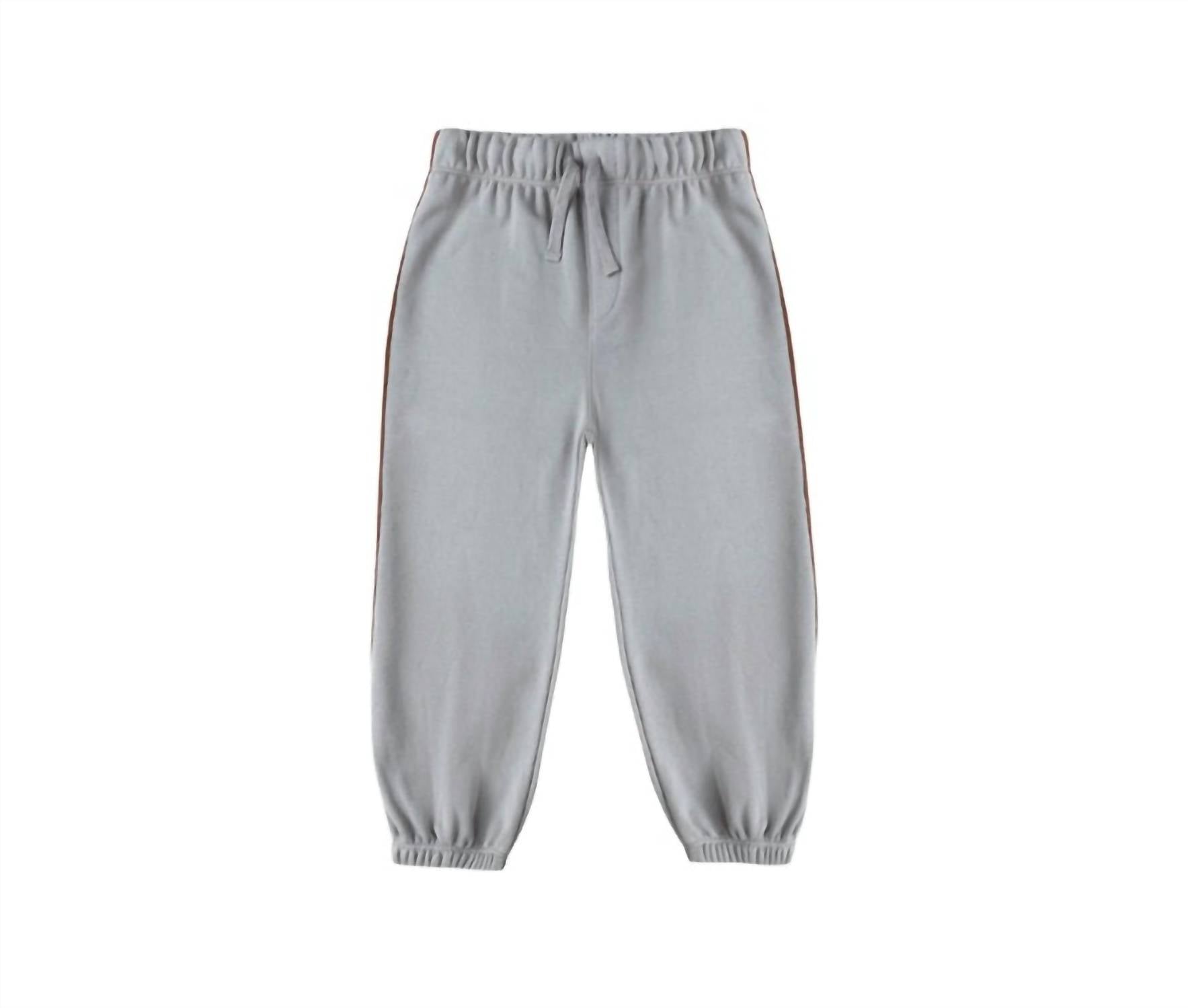 Rylee + Cru Boy's Relaxed Jogger in dusty blue - kids' joggers