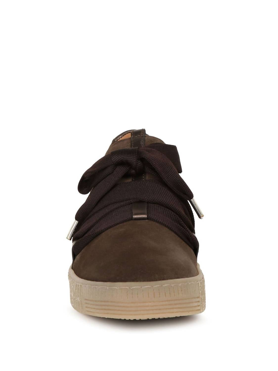 GABOR Women's Bow Suede Sneaker in brown - women's sneaker - view 4