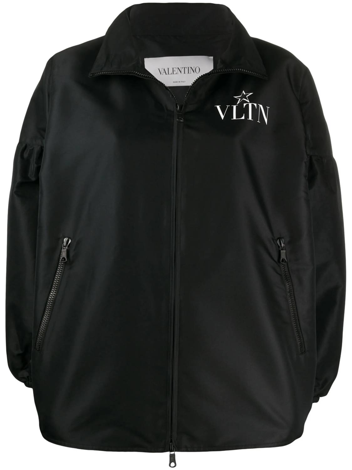 Valentino Logo Print Bomber Jacket in black - women's jacket - view 212