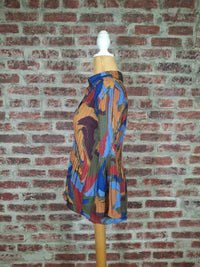 Keren Hart - Women's Abstract Button Up Long Sleeve Blouse