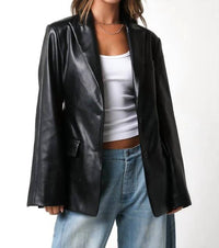 Olivaceous - Madelyn Button-down Blazer
