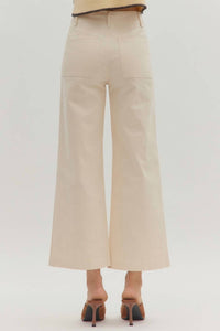 Entro - High Rise Wide Leg Trousers