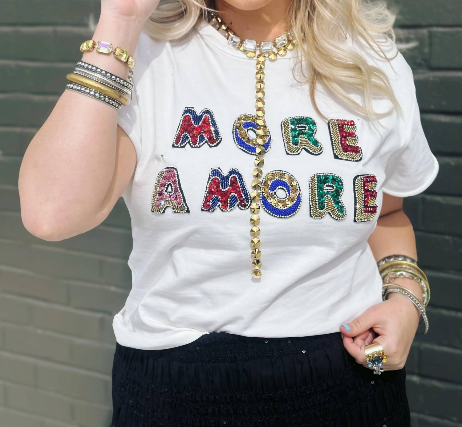 Endless Rose - World Needs More Amore Short Sleeve Top
