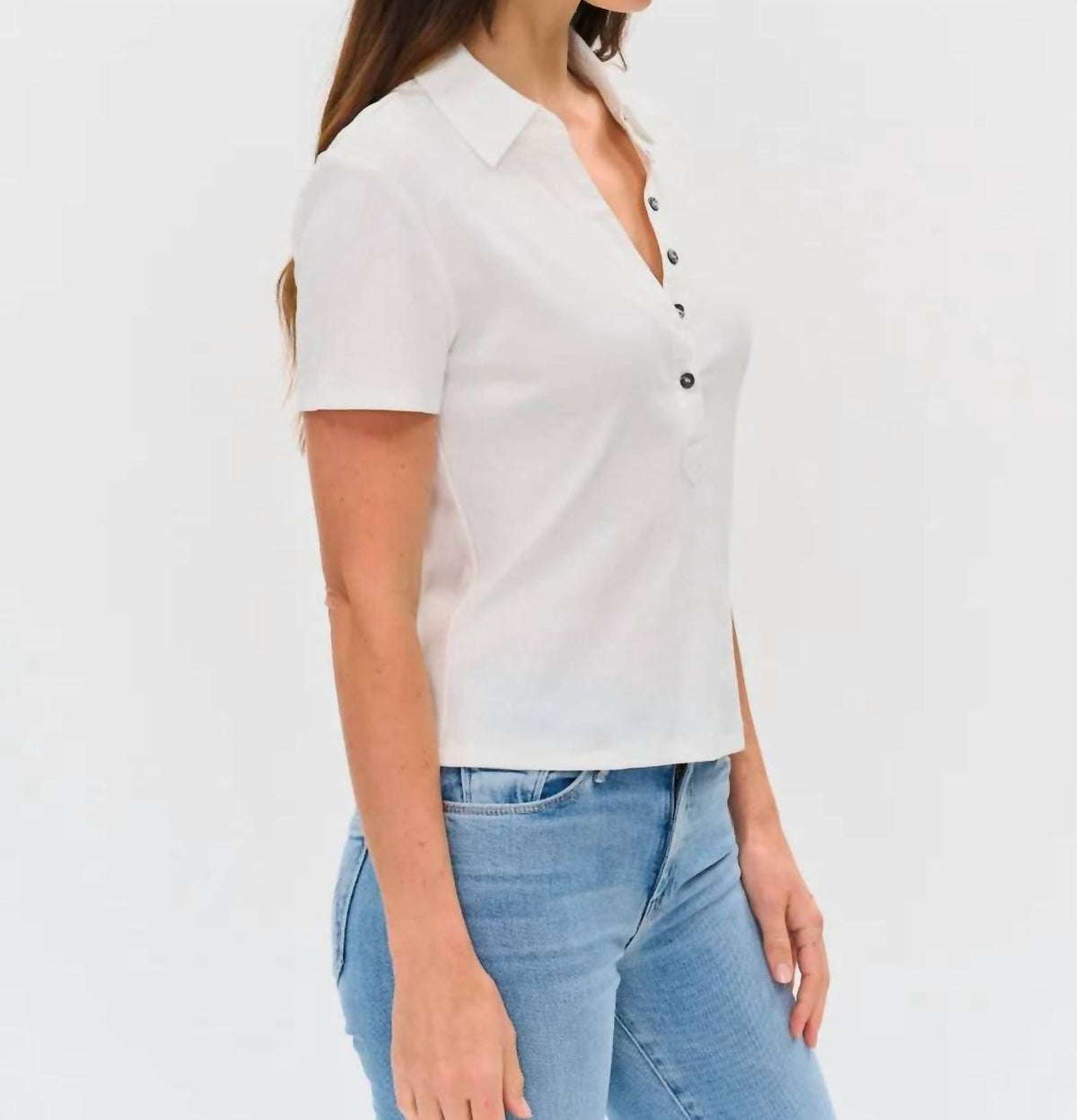 Six/Fifty - Simone Ribbed Polo Shirt