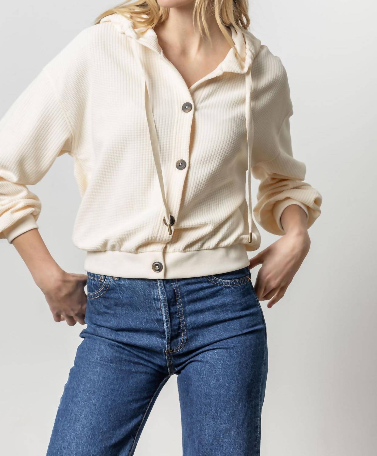 Lilla P - Button Front Hoodie