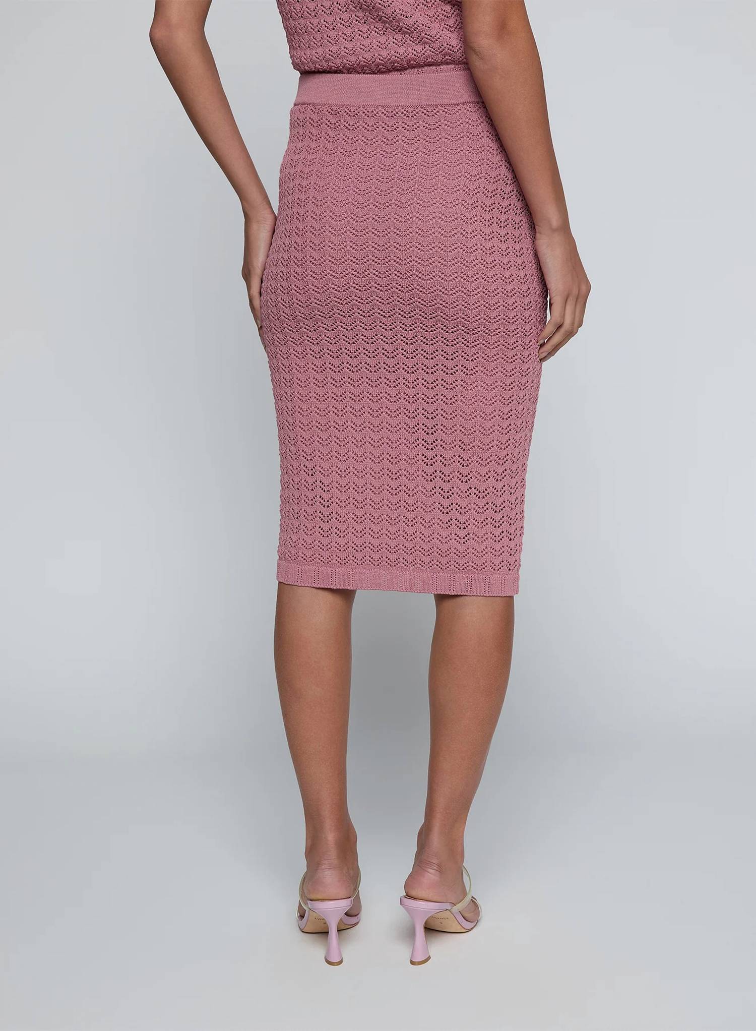 L'Agence - Lacen Pointelle Knit Skirt