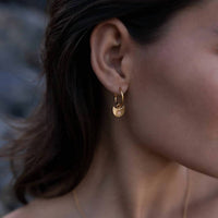 Love Lunamei Women's Moon Gazer Earrings in rose quartz - women's jewelry - alternate view