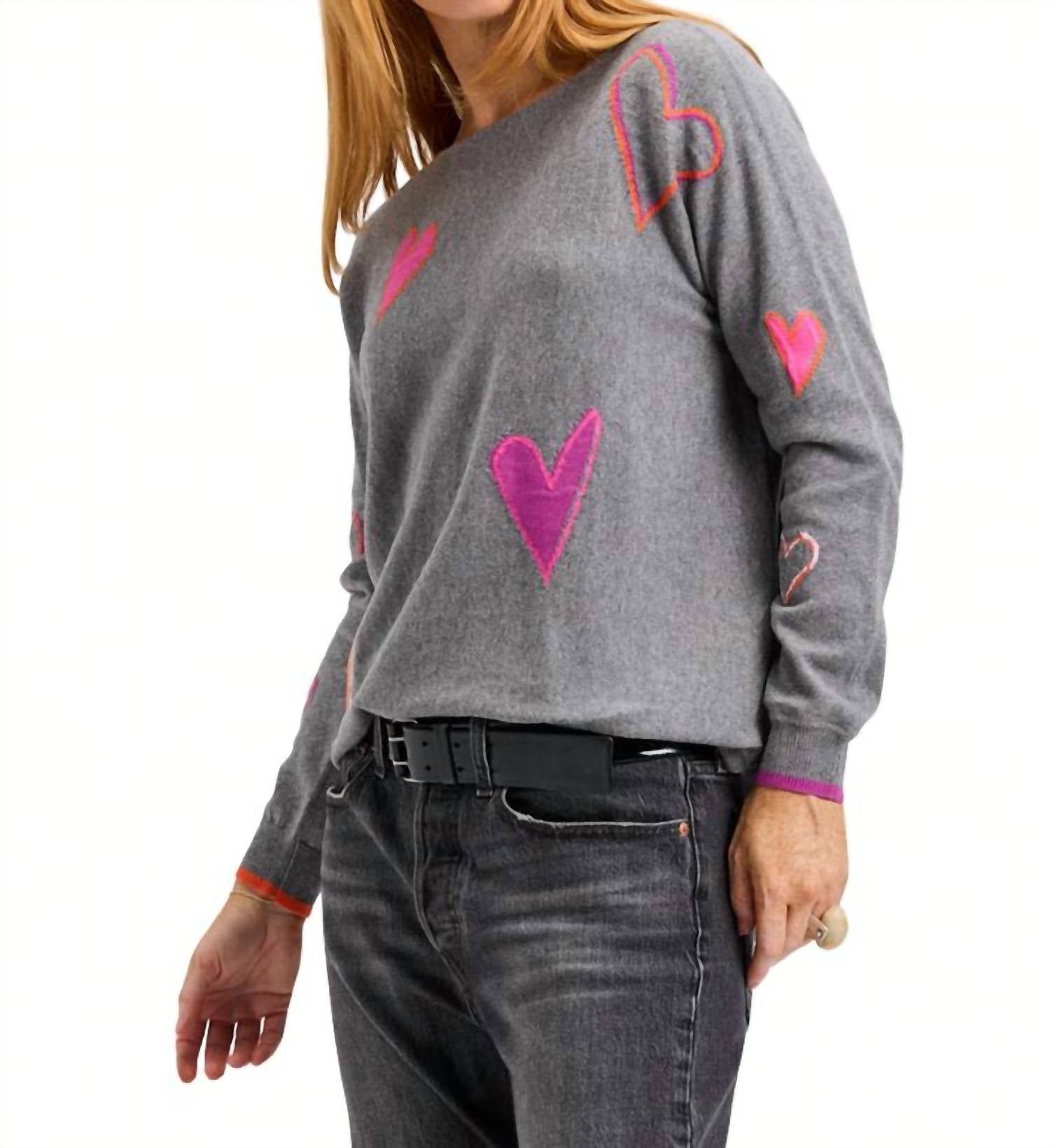 Zaket & Plover - Intarsia Hearts Sweater