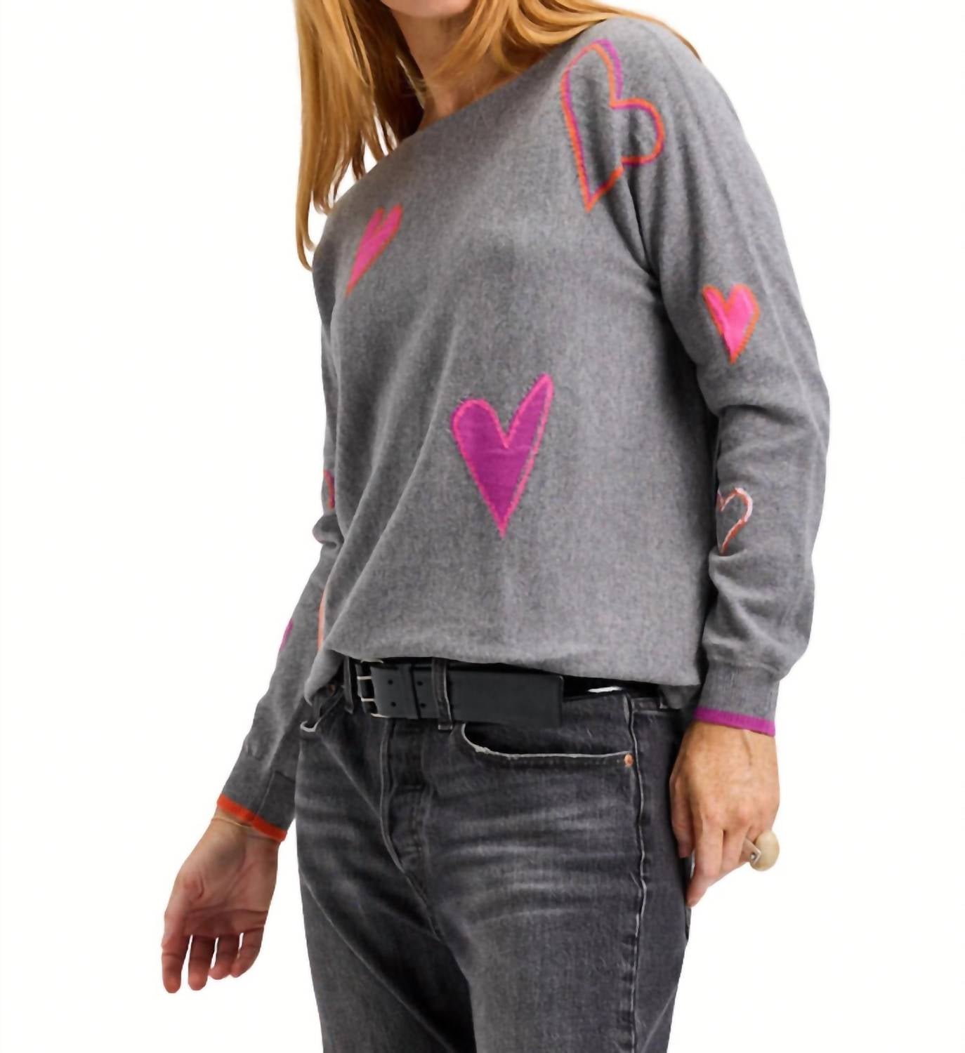 Zaket & Plover - Intarsia Hearts Sweater