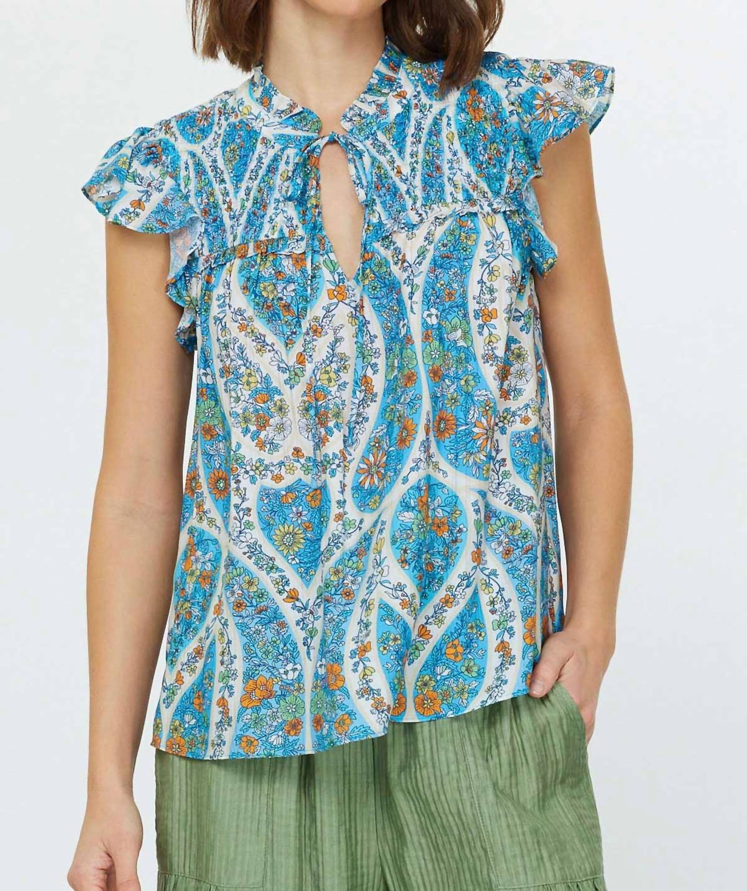 Current Air - Paisley Floral Top