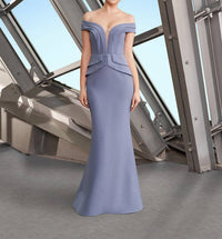 Daymor - Off-the-shoulder Pleated Dress