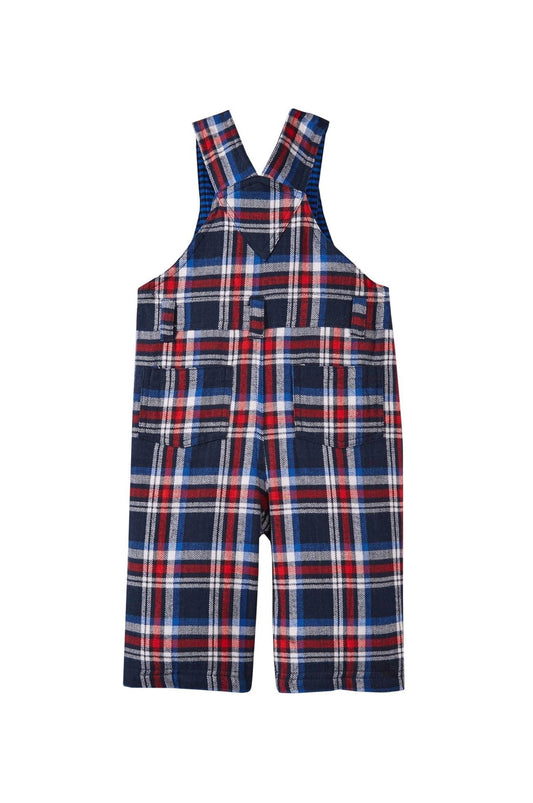 Jojo Maman Bebe - Kid's Plaid Leg Snap Up Overalls