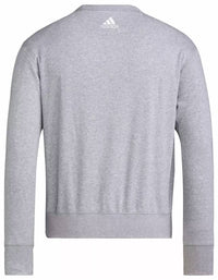 adidas Men's Texas Tech Red Raiders Pullover Crew Sweatshirt in oxford grey - men's shirt - detail view