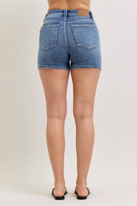 Judy Blue High Waist Slim Denim Short in blue 1 - women's shorts - view 5