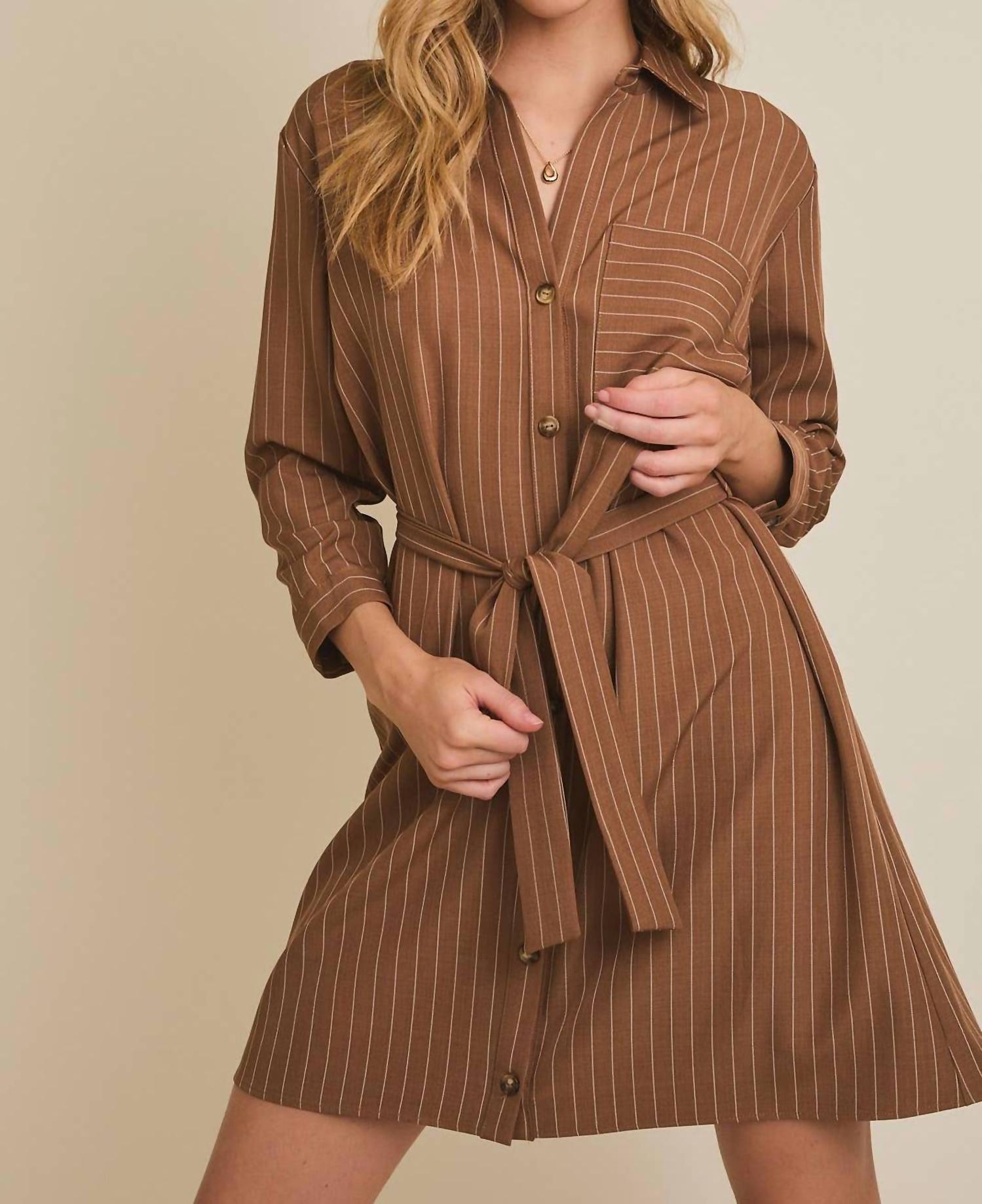 Gilli - Ainsley Striped Button Dress