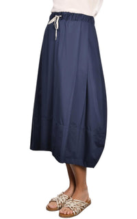 Gran Sasso Balloon Midi Skirt in navy - women's skirt - alternate view
