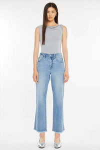 Kancan - Bri High Rise Slim Wide Leg Jeans